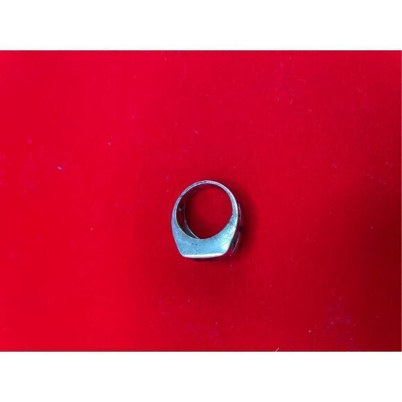 Vargas Vintage Sterling Silver Synthetic Ruby Ring Size 4.5 Unisex - Picture 7 of 10